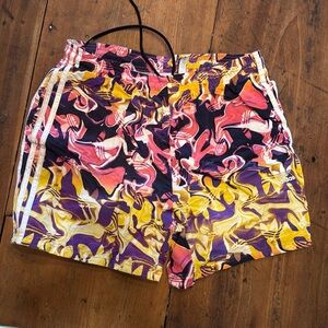 Adidas Originals Pool Party Swim Suit Shorts Tropical Print Men's Mesh Beach